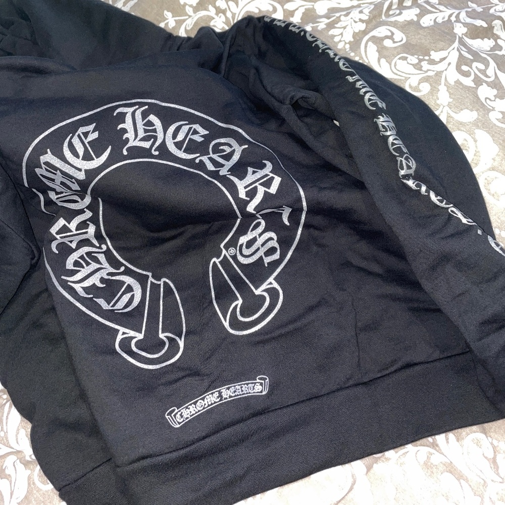 Chrome Hearts Silver Glitter Hoodie